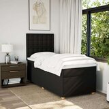  Krevet s oprugama i madracem crni 100 x 200 cm od tkanine | shoptok.hr