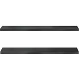  Zidne police 2 kom 100x23,5 cm crne nehrđajući čelik | shoptok.hr