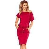 Numoco 139-13 Short sleeve sport dress - burgundy | shoptok.hr