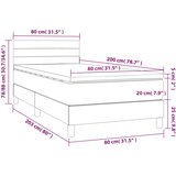 Box spring krevet s madracem svjetlosivi 80 x 200 cm baršunasti | shoptok.hr