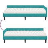  Kotni okvir postelje z matrico Drugo 2 pcs Turkizna Žamet, (5000121467) | Shoptok.si