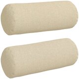  Valjkasti jastučići 2 pcs Krema Ø 15 x 40 cm tkanina | shoptok.hr