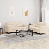  2-dijelni set sofa s jastucima bež od mikrovlakana Cijene