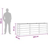 Povišena vrtna gredica Smeđa 300 x 50 x 91 cm | Eponuda.com