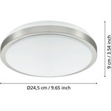 Eglo competa 1 plafonjera/1, led, 18w,2000lm, prečnik 245, nikl-mat/bela | Eponuda.com