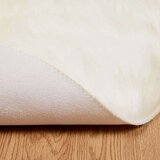  Lažni Ovčji Tepih Bijelo 120 x 120 cm Poliester | shoptok.hr