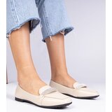 Gemre Beige women's loafers with rhinestones Kaletta | Shoptok.si