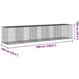  Gabionska košara s poklopcem 500x100x100 cm pocinčano željezo | shoptok.hr