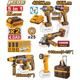 Ingco Akumulatorski set alata CKLI2059E 20V 2×4/0Ah SUPER | ePonuda.com