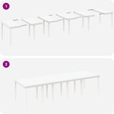  Vrtni set za objed 13 pcs Bijelo Sintetički ratan i Metal | shoptok.hr