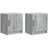  Nočna omarica 2 pcs Siva Sonoma 43 x 34,5 x 47 cm, (5000209510) | Shoptok.si