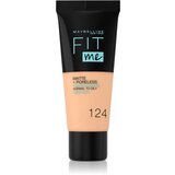 Maybelline Fit Me! Matte+Poreless matirajoči tekoči puder za normalno in mastno kožo odtenek 124 Soft Sand 30 ml Cene