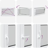  Prozor za podrum RISOR 100 x 60 cm PVC i staklo Bijela | shoptok.hr