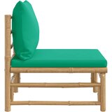  Srednja vrtna sofa od bambusa sa zelenim jastucima | shoptok.hr