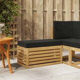  Vanjska stolica klupa s jastukom Bijela 80 x 43 x 45 cm - Bijela i crna 80 cm Zatvoren prostor za noge | shoptok.hr