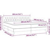  Box spring postelja z vzmetnico roza 200x200 cm žamet, (20791834) | Shoptok.si