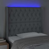  Uzglavlje svjetlosivo 93 x 16 x 118/128 cm od tkanine | shoptok.hr