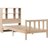 vidaXL Krevet s regalom za knjige bez madraca 90x190 cm od borovine | shoptok.hr