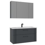 Hanah home Kupatilski ormarić sa umivaonikom i ogledalom (2 komada) Bari 100 v2 249 | Eponuda.com