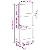  Regal za revije s polico Bela 51 x 11 x 102 cm Konstruiran les, (5000152798) | Shoptok.si