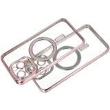  Silikonski ovitek MagSafe za Samsung Galaxy A56 5G - prozorno roza z bleščicami | Shoptok.si
