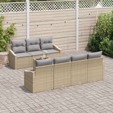  Set od 8 vrtnih sofa s jastučićima bež poli rattan | shoptok.hr