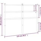 vidaXL Kovinsko vzglavje belo 120 cm | Shoptok.si