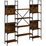 Maison Chic Knjižna omara - Knjižna polica - Knjižni regal dimljeni hrast 155,5x24x166,5 cm inž. les, (21723242) Cene