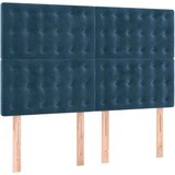  Krevet s oprugama i madracem tamnoplavi 140x200 cm baršunasti | shoptok.hr