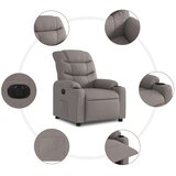  Električni naslonjač od tkanine smeđesivi | shoptok.hr