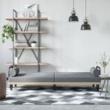  Kauč na razvlačenje s naslonima za ruke svjetlosivi od tkanine | Eponuda.com