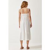 Women's White Strappy Crinkle Summer Knitted Dress | Eponuda.ba