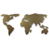 Bystag metalna zidna dekoracija Gold Map, 60 x 120 cm Cijene