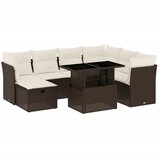 Maison Chic Seti vrtnega pohištva - Vrtna garnitura - Vrtni pohištvo set 8-delna z blazinami rjav poli ratan, (21800104) | Shoptok.si