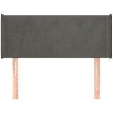  Uzglavlje s ušima tamnosivo 93x16x78/88 cm baršunasto | shoptok.hr