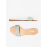 Shelvt Green flip-flops in rhinestones | shoptok.hr