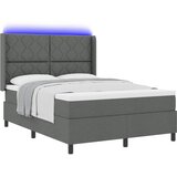  LED Box Spring Krevet Tamno siva 140 x 190 cm tkanina | shoptok.hr