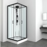 Sanotechnik kompletna tuš kabina epic 2 - 90x90x225 črni profili | Shoptok.si