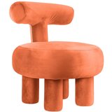 Leitmotiv Oranžen žameten fotelj Abrazo – | Shoptok.si