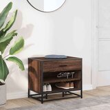 vidaXL Klupa za cipele smeđi hrast Konstruirano drvo i metal | shoptok.hr