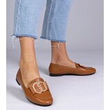 Gemre Brown women's loafers with gold ornament Frada | shoptok.hr