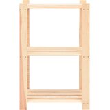  Stalci za pohranu s 3 razine 2 kom 60x38x90 cm borovina 150 kg | shoptok.hr