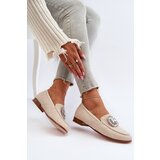 S. BARSKI Women's Flat Heel Loafers with Buckle Beige D&A | ePonuda.com
