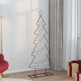 Metalna božićna jelka s stalakom Crna 150 cm Čelik | shoptok.hr