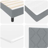  Postelja z vzmetnico z vzmetnico Svetlo siva 120 x 190 cm blago, (5000126012) | Shoptok.si