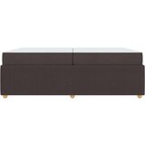  Posteljni okvir z vzmetnico Temno rjava 200 x 200 cm blago, (5000069935) | Shoptok.si