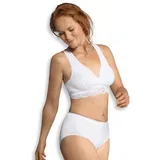 nedrček za dojenje, čipkast, organski bombaž, XL white