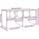  Stalak za cipele koji se može složiti staro drvo 89 5x30x40 cm | shoptok.hr