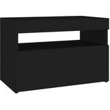 vidaXL noćni ormarić led visoki sjaj crni 2 kom 60 x 35 x 40 cm drveni | shoptok.hr