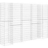 Maison Chic Cvetlično korito - Cvetlični Lonec za rastline gabion H-oblike jeklo 260x40x180 cm, (21790640) Cene
